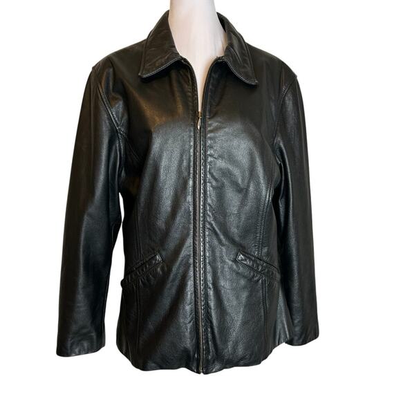 Wilsons Leather Jackets & Blazers - Vintage Wilsons Leather Jacket Womens Size L Black Ultra Insulate Zip Out Lining